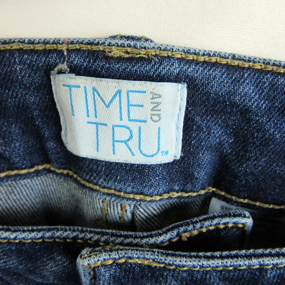 Time and Tru Jeans Straight Dark Wash Denim Regular Women's Size 14